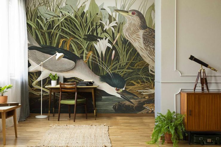 Night Heron Wall Mural