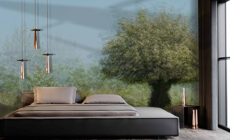 Tree and Flowers Wall Mural